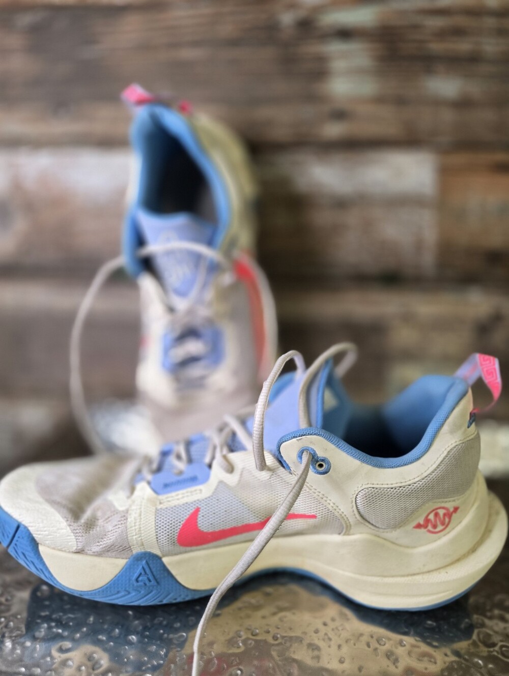Nike Giannis Immortality 3 Basketball Shoes Gray Blue Pink Men's Size 12